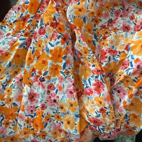 Old Navy Fit & Flare Cami Midi Dress Colorful Spring Flowers NWT - Picture 5 of 6